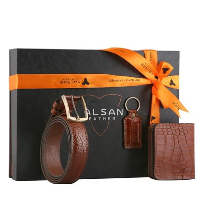 ست هدیه مردانه چرم یلسان مدل آیدن کد 127-KAYA-NHL-GC