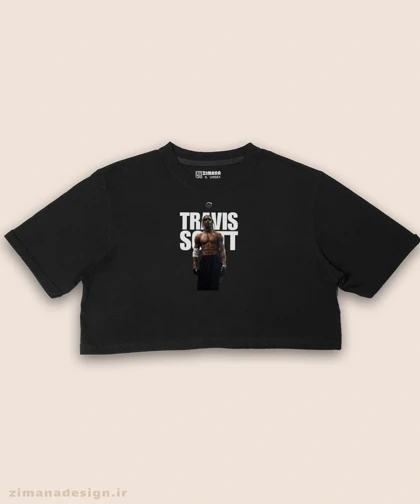 کراپ زنانه طرح تراویس اسکات کد 947