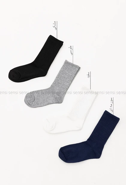 جوراب ساده رنگی ساق‌دار کد1004928