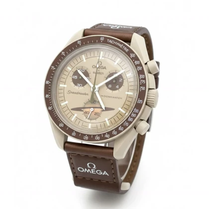 ساعت مچی امگا سواچ قهوه ای