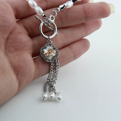 نیم ست دخترانه مدل ونکلیف و مروارید