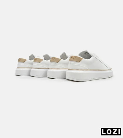 کفش اسنیکرزمردانه سفید کرم PULL & BEAR