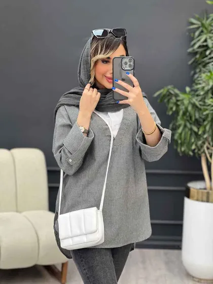 شومیز ترکیبی راه راه