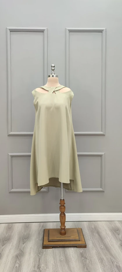 پیراهن کوتاه فری سایز پاپیونی 269