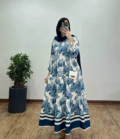 پیراهن بلند طرحدار نخل