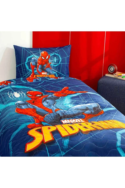 روتختی یک نفره Taç مدل Spiderman Dark پنبه پلی‌استر - چندرنگ