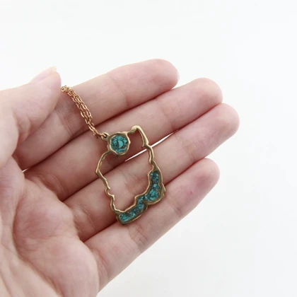 گردنبند زنانه طرح ایران