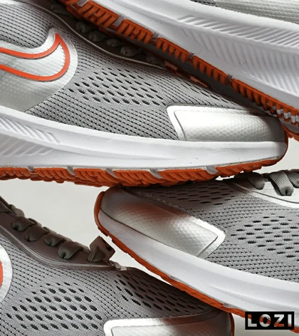 کفش کتانی مردانه طوسی نارنجی نایک NIKE PEGASUS V10