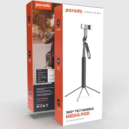 مونوپاد و پایه موبایل پورودو Porodo مدل PD-SLSEDTR با نور دوگانه
