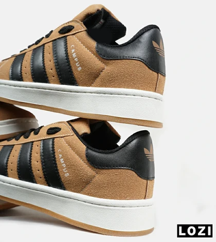 کفش کتانی مردانه و زنانه قهوه ای مشکی ADIDAS Campus مدل 6484