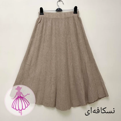 دامن بافت خارجی نیم کلوش در رنگبندی متنوع(کد1424)