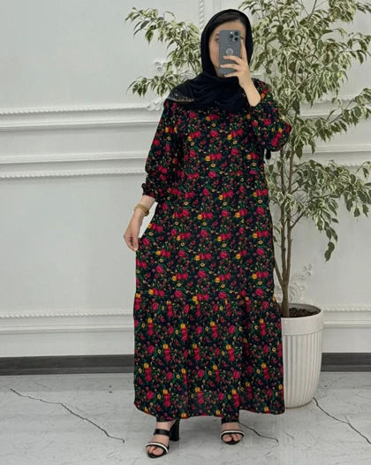 پیراهن ساحلی گل‌دار وارداتی دریا 4132