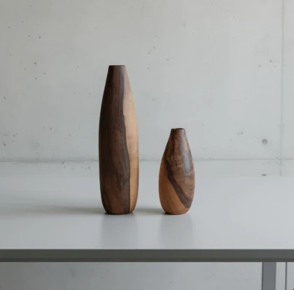 گلدان چوبی مینیمال