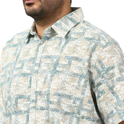 پیراهن آستین کوتاه طرح دار مردانه برند مد مدل 14212111