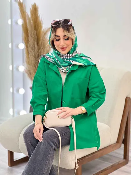مانتو آستین پیله بغل سه دکمه