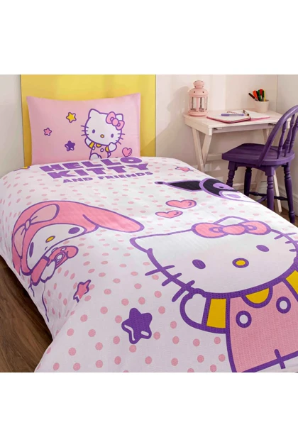 روتختی پیکه یک نفره Taç مدل Hello Kitty&Friends پنبه - چندرنگ