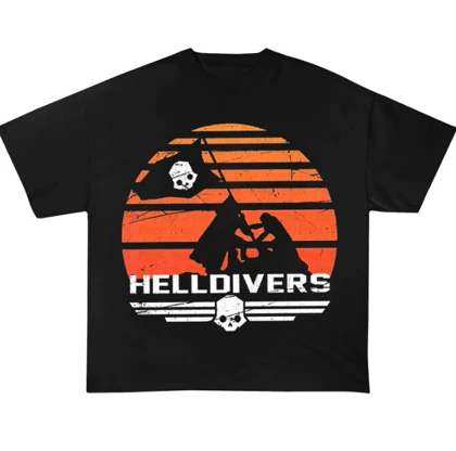تیشرت طرح limited Helldivers Vintage Style Graphic Tee کد 294800