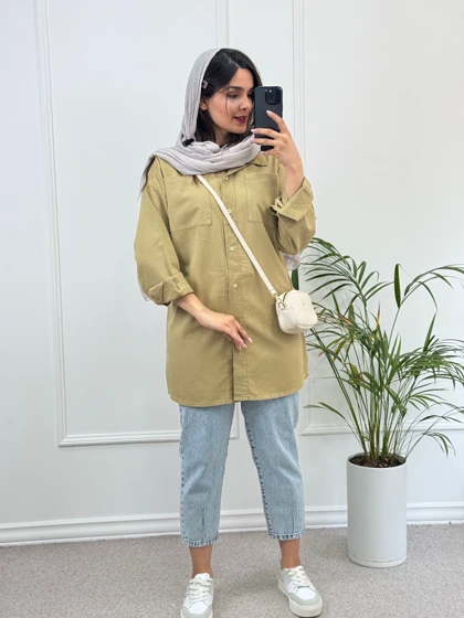 مانتو کتان پنبه پاپلی