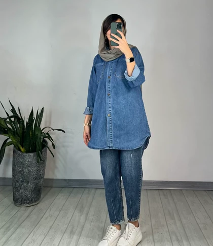 مانتو جین کاغذی نگار 1