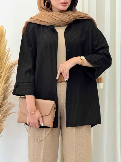 مانتو دکمه مخفی سوزان