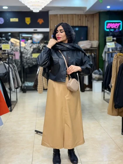 کت کراپ چرم دلوین