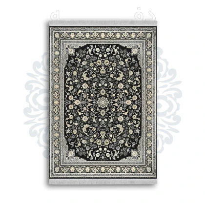 *جدید* فرشینه از جنس پارچه شانل مخمل ترک طرح فانتزی برند دفه کد 97