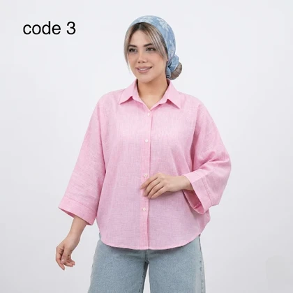 شومیز کیمونو لینن مدل فرزانه علیدسا