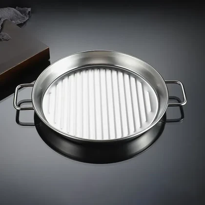 تابه گریل استیل نقره ای