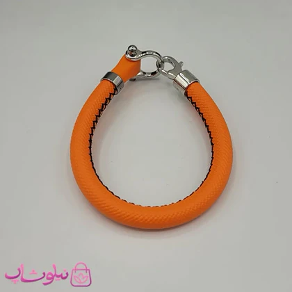 دستبند امگا رابر نارنجی مردانه سایز لارج کیفیت مستر (طراحی جدید) کد 1350
