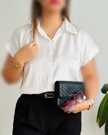 شومیز آستین کوتاه ساتن