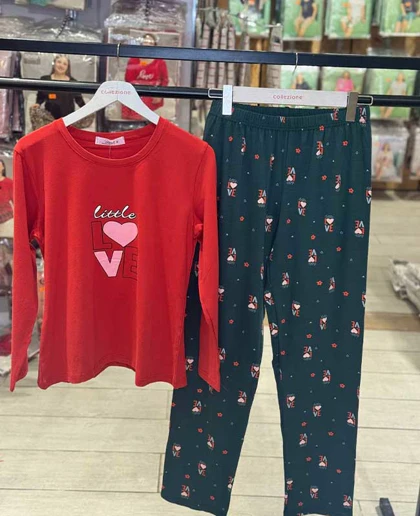 بلوز و شلوار سایز بزرگ نخ پنبه سکسن کد40831