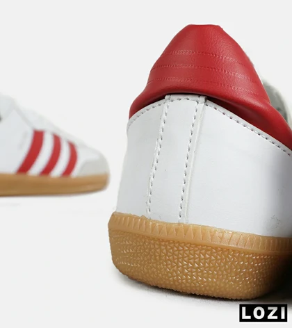 کفش کتانی مردانه و زنانه سفید قرمز ADIDAS Samba