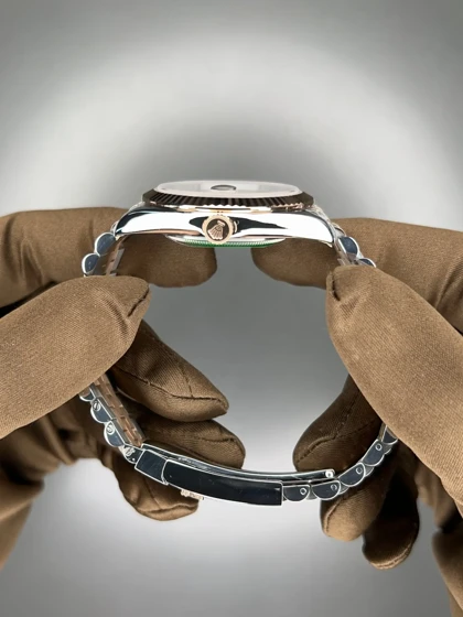ساعت مچی رولکس دیت جاست سوئیسی سیلور رزگلد ایندکس نگین صفحه چاکلت Rolex Datejust