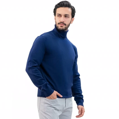 پلیور بافت یقه اسکی اسلیم فیت مردانه - 03252356