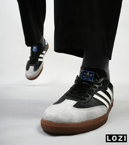 کفش کتانی مردانه و زنانه مشکی طوسی قهوه ای ADIDAS Samba مدل 4759