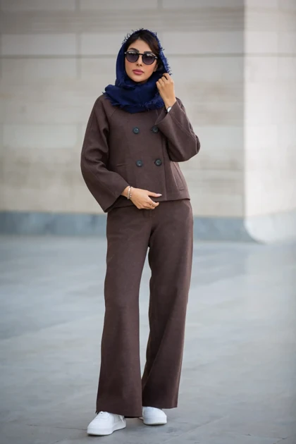 پالتو کراپ کت یقه قیفی