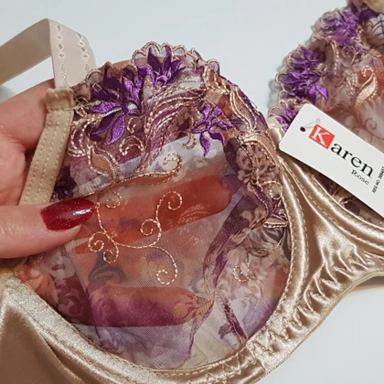 ست شورت وسوتین برندکارنا رزفنردار کد 5005-3 کرم