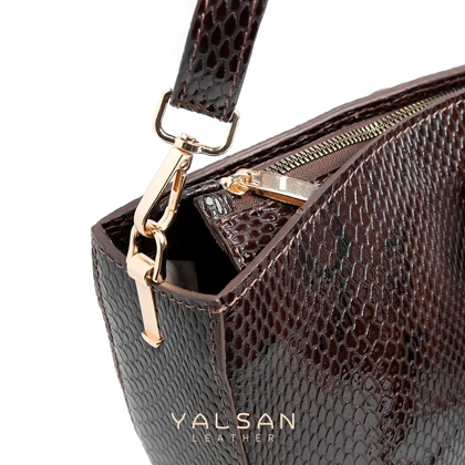 کیف دوشی و دستی زنانه چرم یلسان مدل گلوریا کد 089-MRV