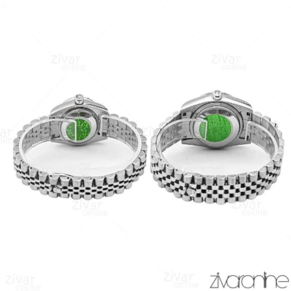 ست ساعت رولکس دیت جاست صفحه آبی نگین‌دار 106631