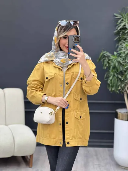 مانتو کتان شش جیب نما