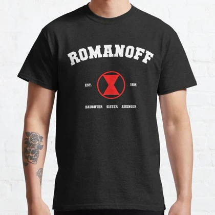 تیشرت کلاسیک مارول تیشرت Marvel طرح Romanoff Est. 1984 Widow Tribute
