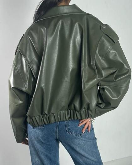 کت چرم جیب پاکتی کد 100138