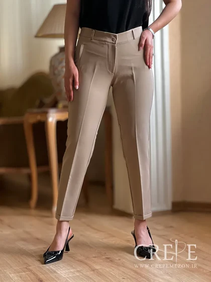 شلوار کرپ کلاسیک پاکتی قد 90