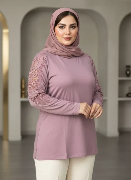 شومیز گیپوردار مدل سوگل کد 50271