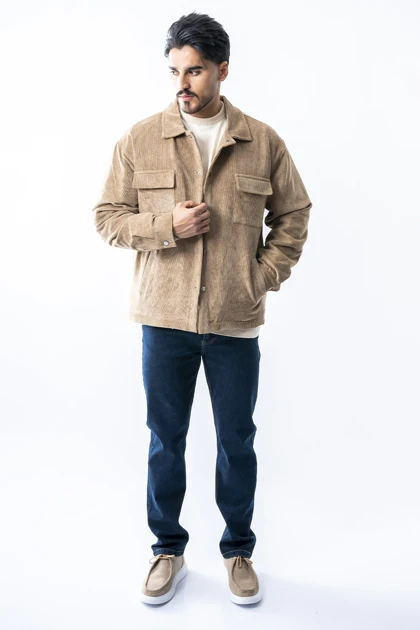 کت مخمل کبریتی مردانه