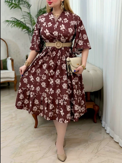 پیراهن فلور نرگس 3763