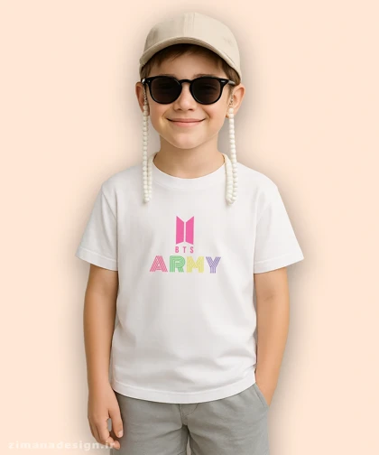 تیشرت بچگانه مدل گروه بی تی اس BTS ARMY