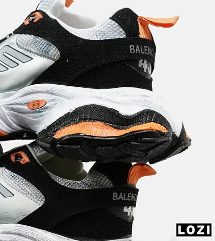 کفش کتانی مردانه و زنانه طوسی مشکی نارنجی BALENCIAGA مدل 6546