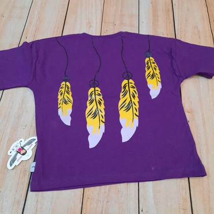 کراپ طرح پروانه دخترانه-تیشرت کوتاه