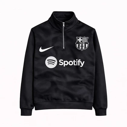 دورس نیم زیپ مدل بارسلونا-مشکی